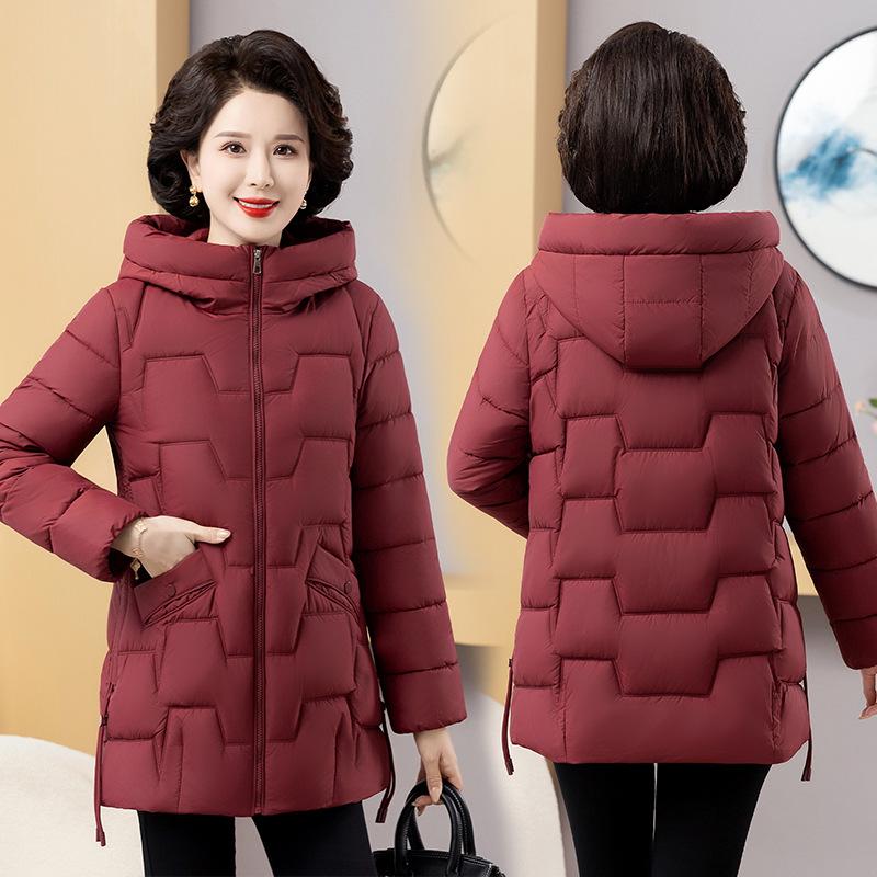 Winter Wear 2025 New Hooded Padded Jacket Mid-length Winter Jacket Fashionable Cotton Clothes Women
