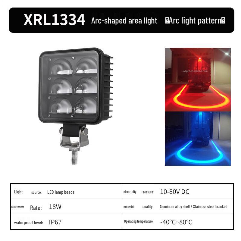 SANSHENG LED Red/Blue U-Shaped Forklift Safety Warning Light Standard