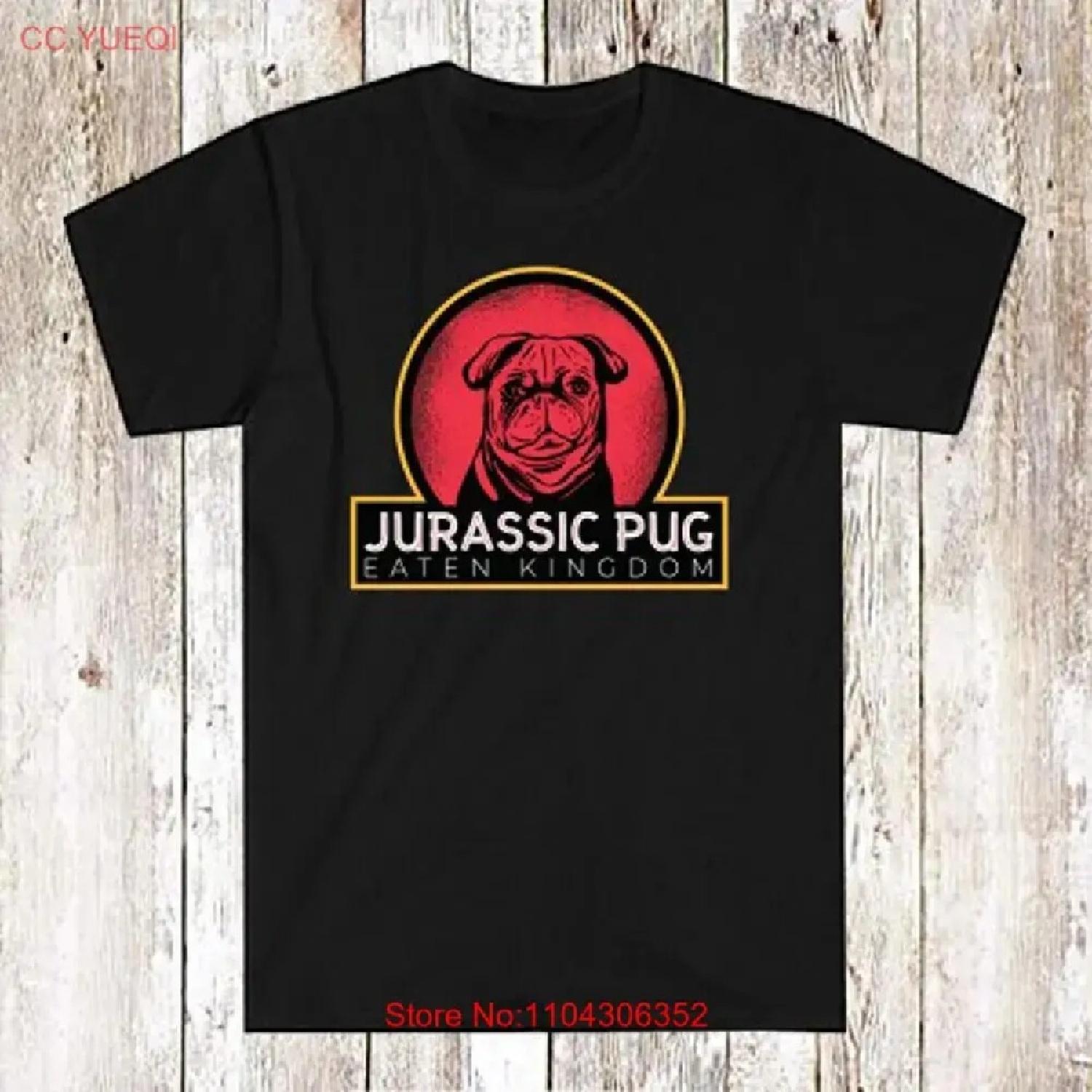 

Funny Jurassic Pug Park Men s Black T-Shirt Size S-5XL XXXXXL чёрный