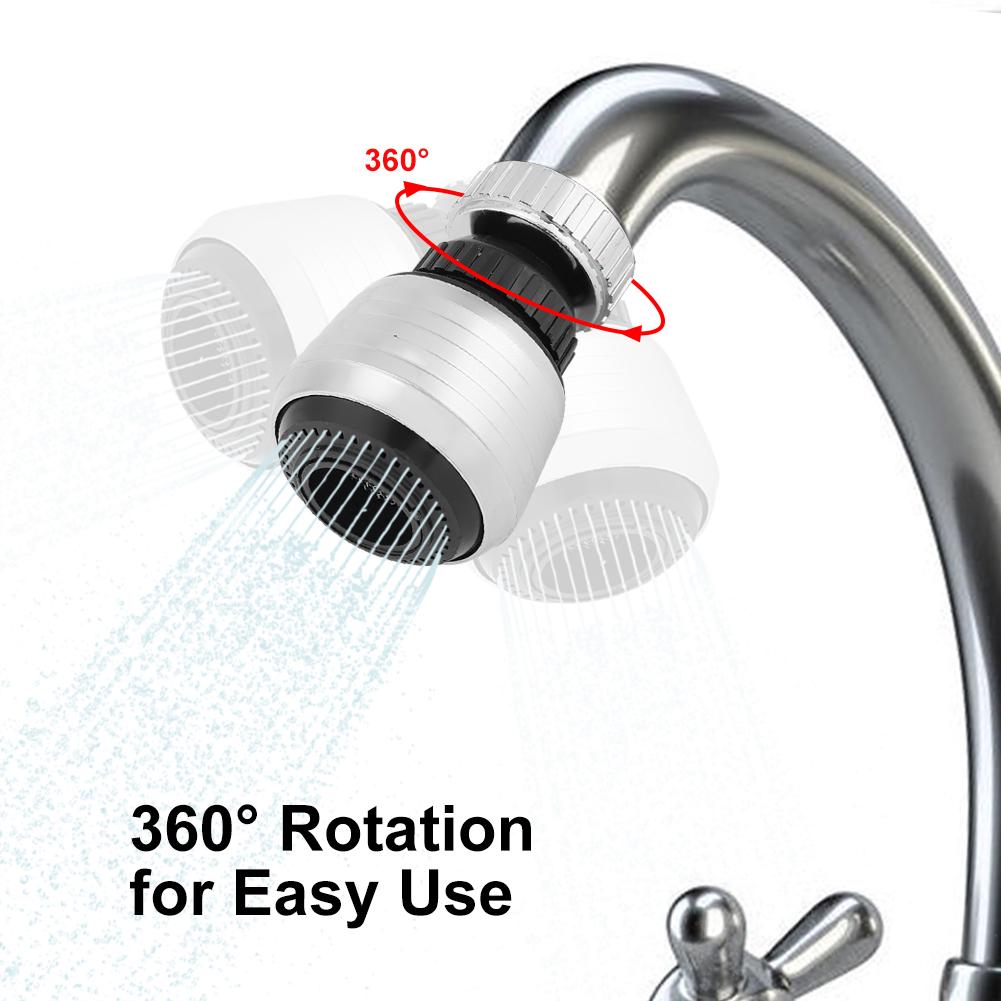 1Pc 360 Degrees  Adjustable Faucet Bubbler Filter Water Saving Faucet Aerator for Kitchen Bathroom