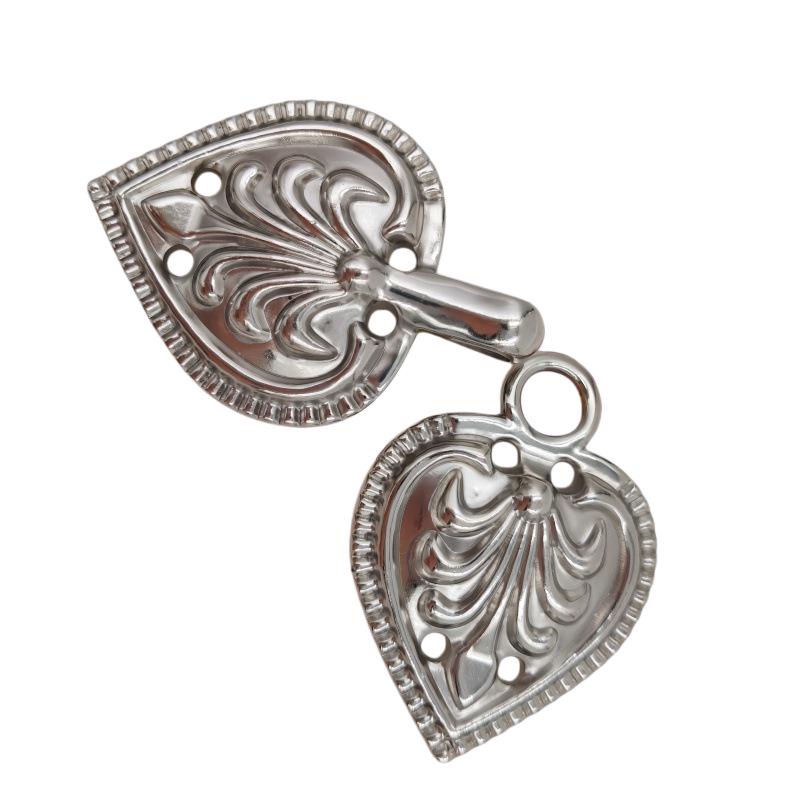 Chinese Retro Floral Metal Buckle Cardigan Qipao Buttons - DIY Clothing Accessories