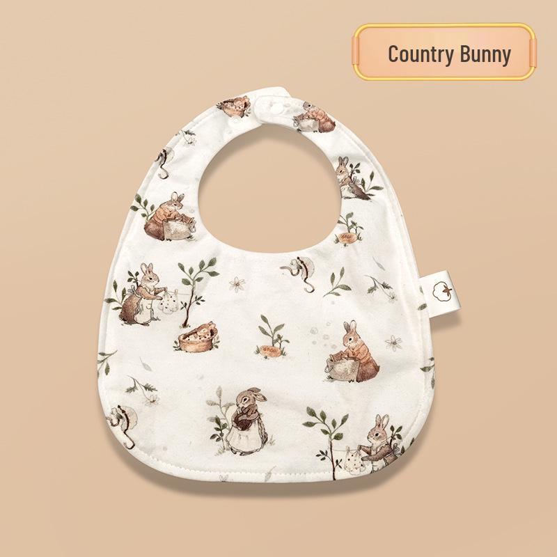 Korean Style Cotton Baby Bib - Double-Sided & Versatile for 0-2 Years