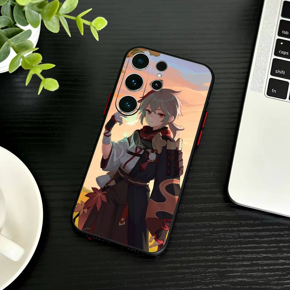 Genshin Y-Kaedehara Kazuha Phone Case For Samsung S26,S25,S24,S23,S22,S30,S21,Ultra,Plus,FE 5G Black Soft Cover