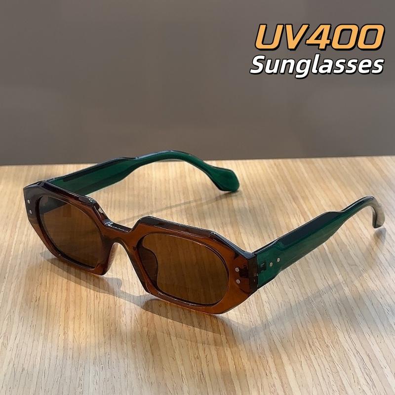 Versatile Men's and Women's Outdoor UV Resistant Polygon-shaped Sunglasses Beach Travel Street Photography Shades Glasses