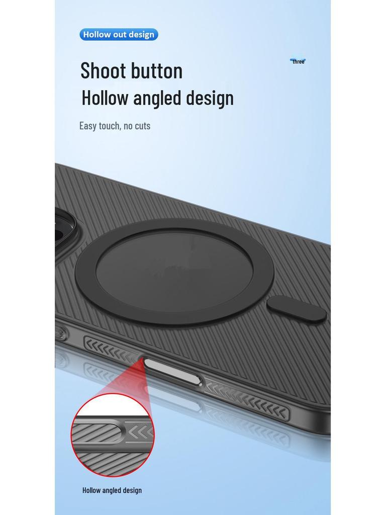 Compatible Magnetic Phone Case for iPhone 16, 16 Pro Max, 15 Pro, 14, 13 - Transparent and Simple Design.