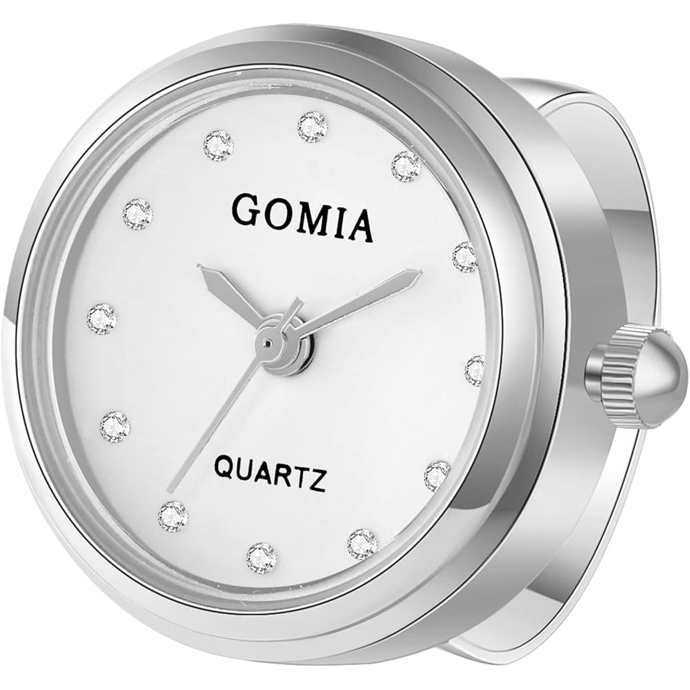 Silver Ring Watch Women s Free Size 3ATM Waterproof Analog Numbers Cute Fashion Accessory