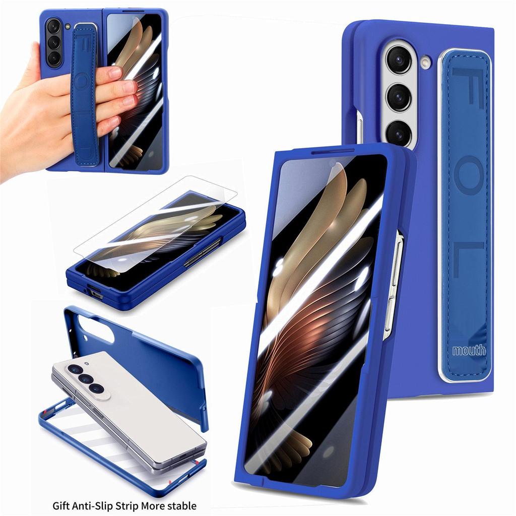 Elastic Rope Wristband Phone Case and Film for ZFold7/ZFold6 with PC Skin-Feel Spray Paint