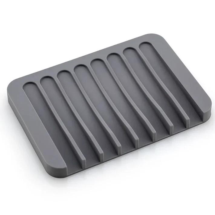 Colorful Silicone Soap Dish and Draining Organizer – No Installation Required, Perfect for Bathroom Accessories