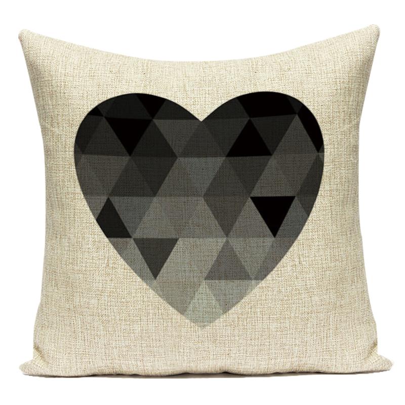 Geometric Pattern Decorative Black White Stripe Pillowcase Deer Cushion Cover Throw Pillow Sofa Car Decoration Pillowcover