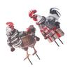 Metal Rooster Statue Ground Stake Iron Art Chicken Ornament for Outdoor Garden Courtyard Lawn