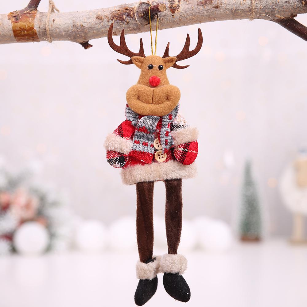 Elk Santa Dolls Christmas Pendants Merry Christmas Pendants Hanging Ornaments 2022 Xmas Party New Year Decorations Navidad Noel