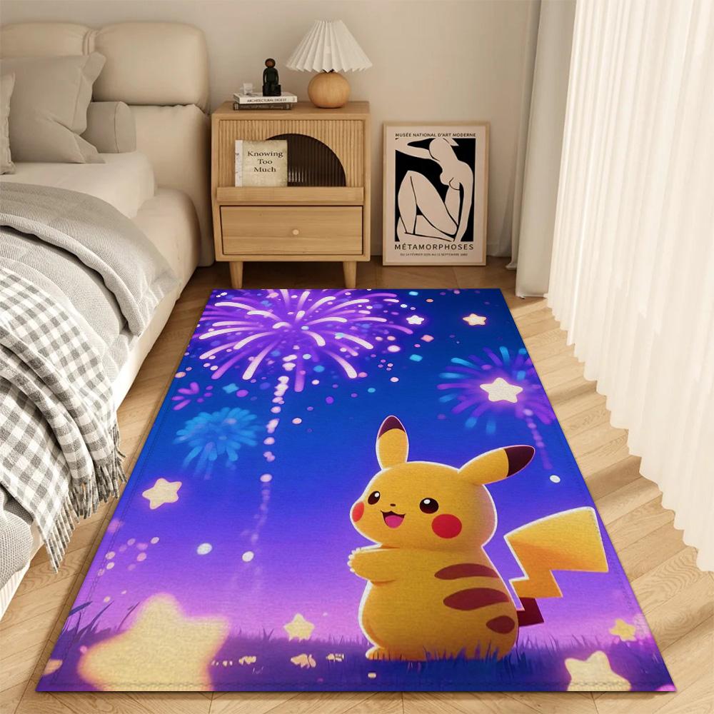 

Fashion Entrance Mat Living Room P-Pokemon Rugs Decoration P-Pikachu Non Slip Carpet for Kitchen Doormat Front Door Floor Mats 40x60cm