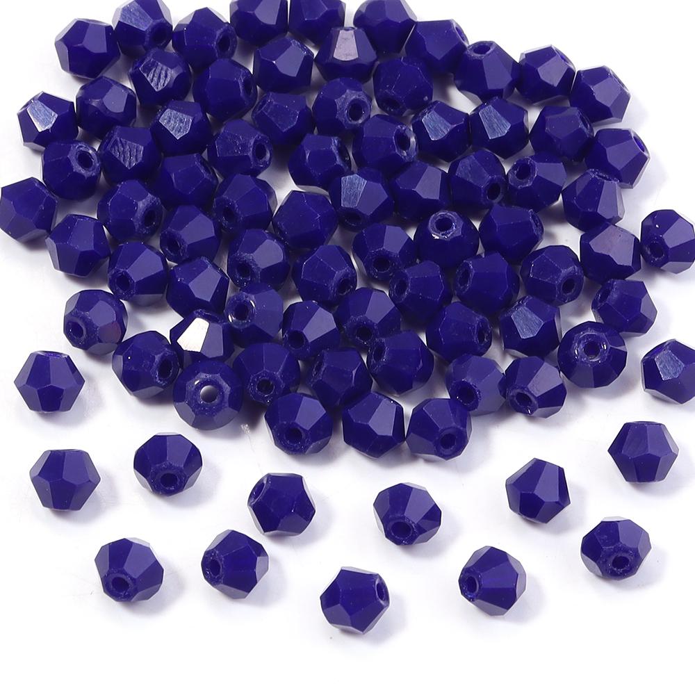 200pcs/lot 4mm Colorful Glass Crystal Beads Bicone Beads Loose Spacer Beads For Jewelry Making DIY Bracelet Necklace Accessories