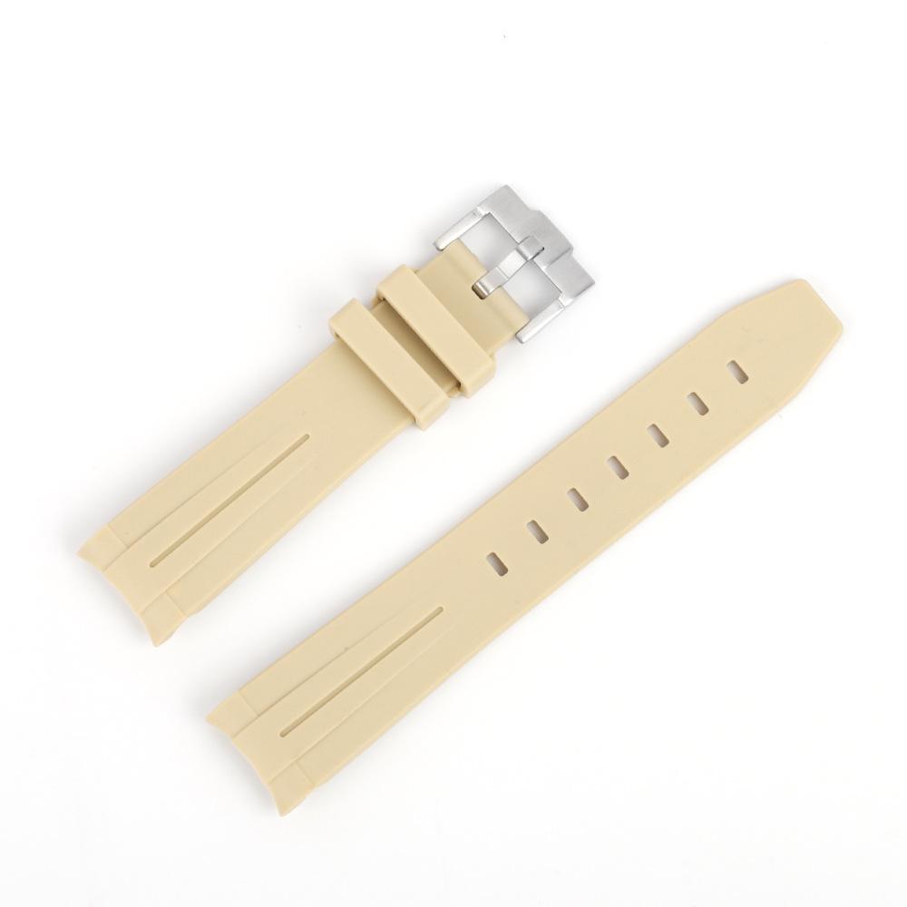 Curved Interface Rubber Watch Strap 20mm Men Women Waterproof Sports Watch Band for Moonswatch Watchband Watch Accessories