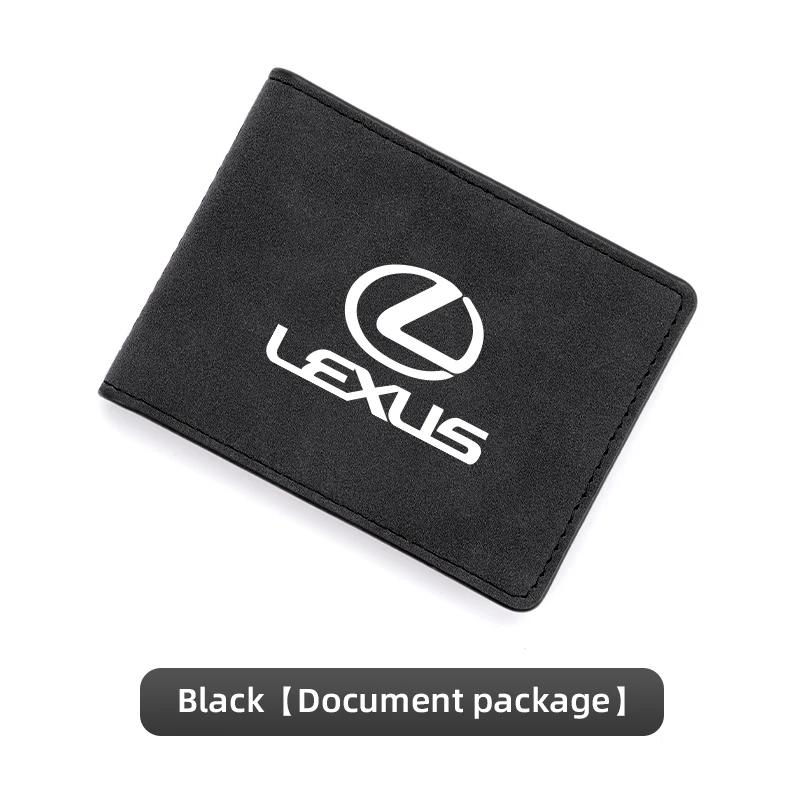Car Driver License Cover Suede Wallet Card Storage Bag For Lexus IS200 UX250h Ct200h ES300h NX300h RX400h ES350 GX470 IS250 LS NB5