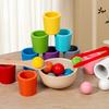 Montessori Holz Farb-Zuordnungs-Sortierspiel Früherziehung Lernspielzeug für Kinder Feinmotorik Kognitive Entwicklung