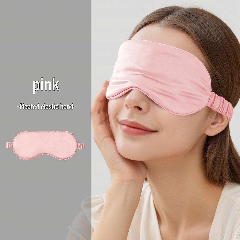 Faux Silk Light Blocking Sleep Eye Mask with Mulberry Silk Print Logo