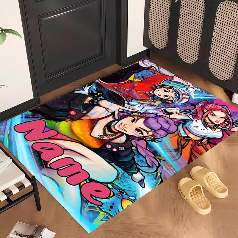 HUNTRIX (162) Personalized Name Office Carpet Stylish Decor for Living Room Bedroom Kitchen