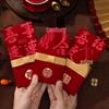 2025 Chinese Wedding Flocking Red Envelope: High-End, Changeable, Creative Gift Money Envelope