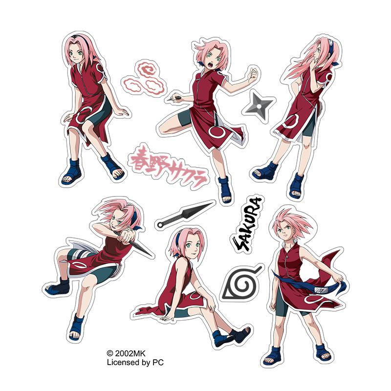 Naruto Akatsuki & Kakashi Waterproof Reusable Stickers - Genuine Merchandise