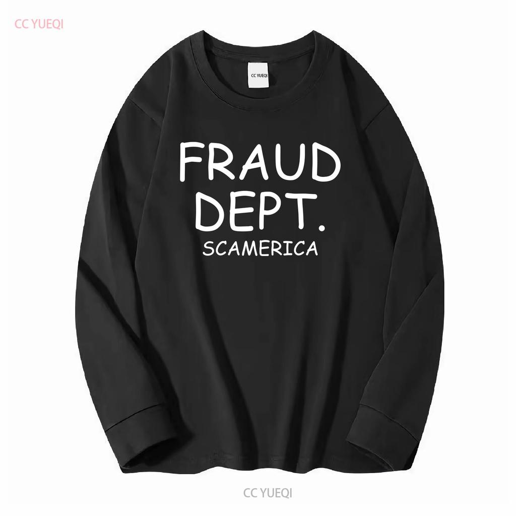 Fraud Dept Scam America T Shirt Vintage Washed Graphic Unisex Top For Everyday Wear Casual Homme Versatile Soft Breathable
