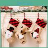 Charming Christmas Gift Stockings Made Of Soft Burlap Featuring Colorful Snowman Santa And Reindeer