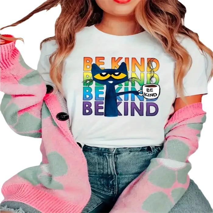 Short-sleeved T-shirt European and American Summer New Women's Fashion Casual Home Commuting Versatile Round Neck Short-sleeved T-shirt