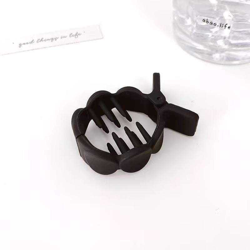 CHIMERA 2 Hair Claw Clips for High Ponytails, Fixing Tool, Shark Clip, Khaki & Black