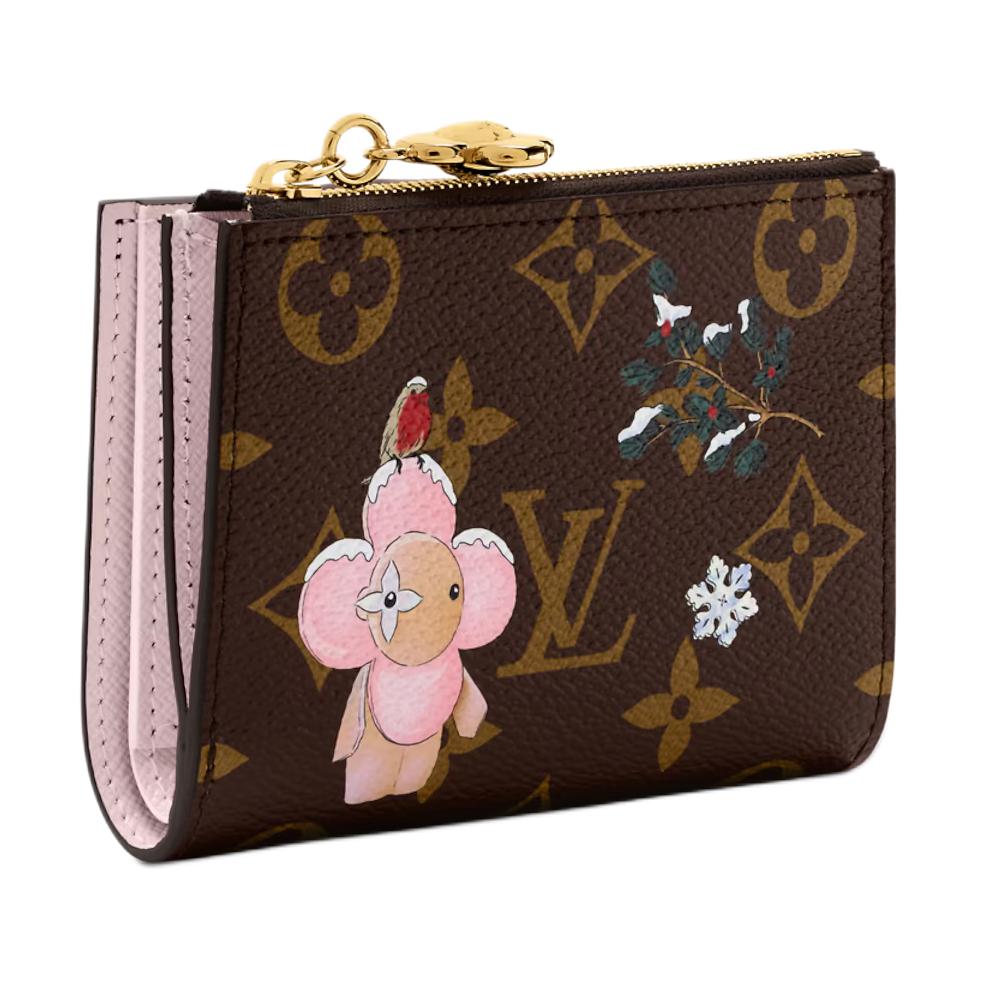 Louis Vuitton Lisa Mascot Zipper Design Coated Canvas Wallet Women Wallet Brown M15334