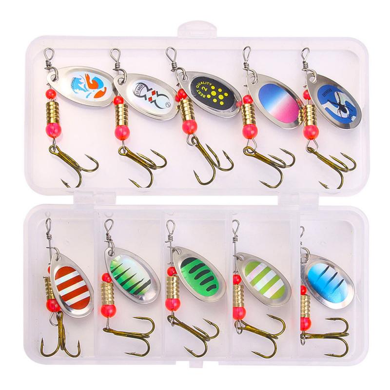 10Gluya Composite Rotating Sequin Bionic Lure Hard Bait Set Long Casting Fake Bait Bass Pike Special Fishing Supplies