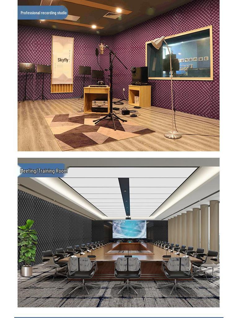 Self-Adhesive Soundproof Wave Panel for Home and Studio