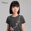 Girls' Bowknot Lyocell Blend Breathable T-Shirt