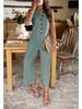 Di Yun Women's Elegant Solid Color Button Jumpsuit - Spring/Summer 2024 Collection