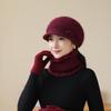 Rabbit Fur Knitted Woolen Hat Winter Middle Aged and Elderly Women's Winter Elderly Warm Mother's Basin Hat