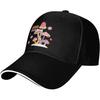 Colorful Mushroom Graphic Baseball Cap Polyester Casual Sun Hat Adjustable Golf Cap
