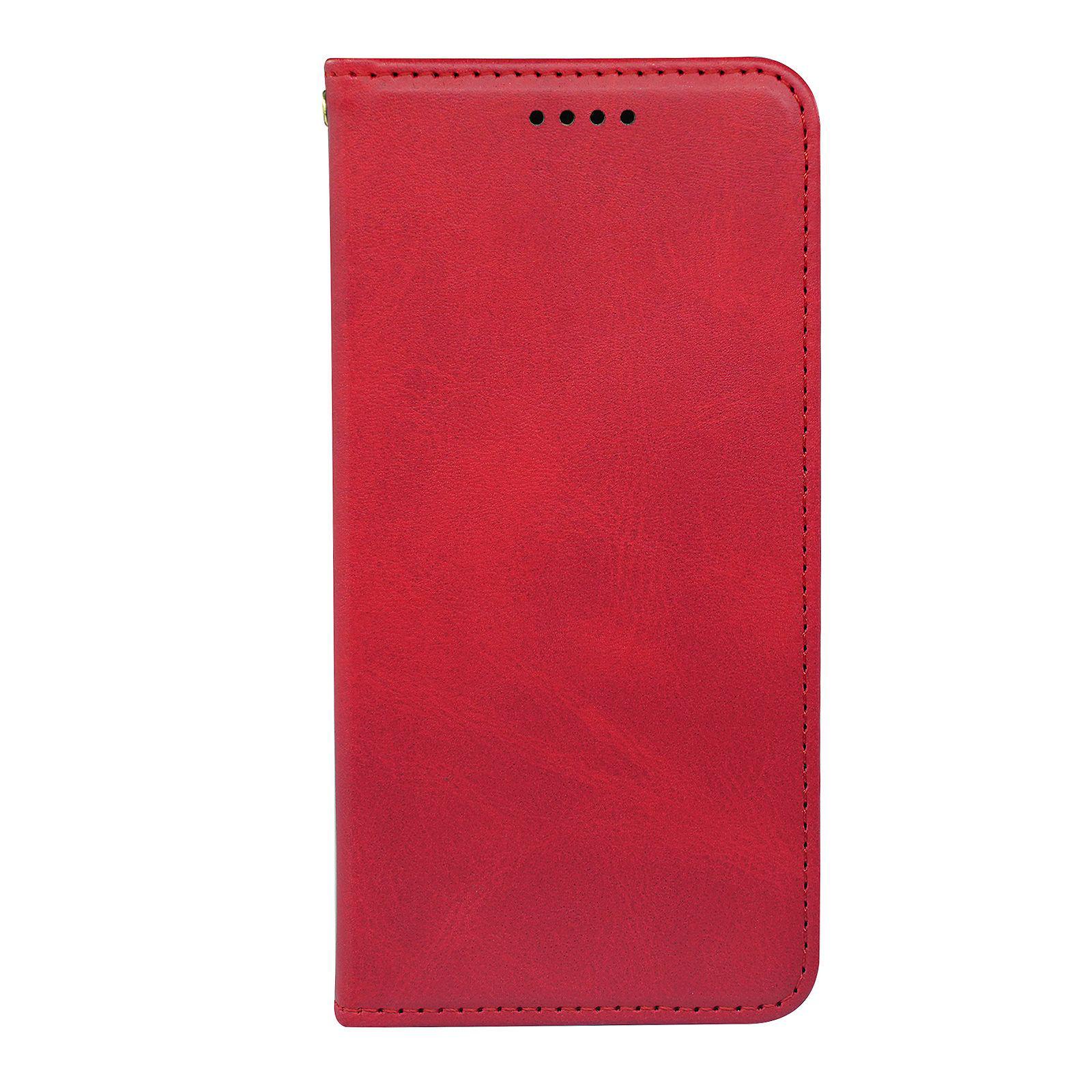 

For Honor Genuine Calfskin Leather Phone Case - Drop-Proof, Magnetic Stand Back Cover Honor Win RT
