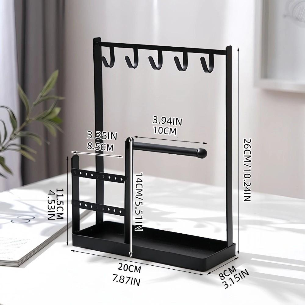 Multifunctional Jewelry Display Rack Metal Necklace Storage Rack Earrings Display Stand  Ring