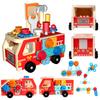 Assembly Toy Fire Carpentry Wooden Montessori DIY Wooden Educational Ages Boys and Birthday Elementary School Christmas Gift Fire Truck, Toy, Toy,