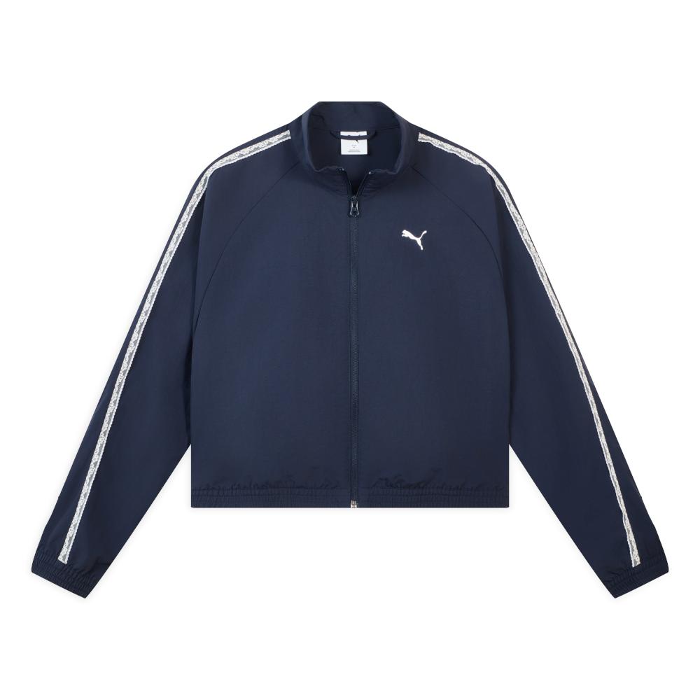 Puma Woven Lace Panel UPF50+ Windproof Water-Repellent Stand Collar Zip Long Sleeve Jacket Women jackets 696377-06 S