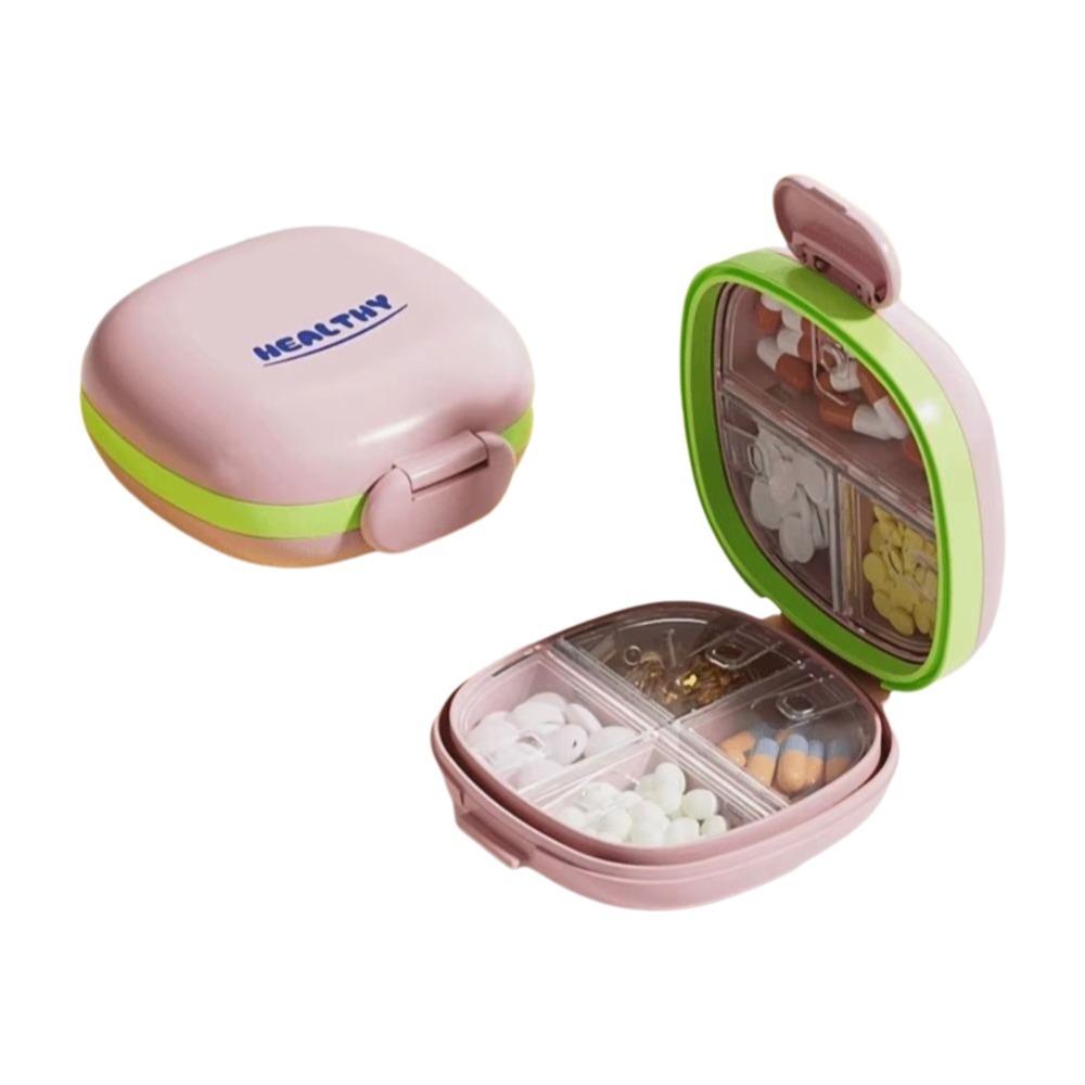 Moisture-Proof Portable Pill Box 7 Compartment Dustproof Medicine Organizer Food Grade Compact Travel Pill Dispenser
