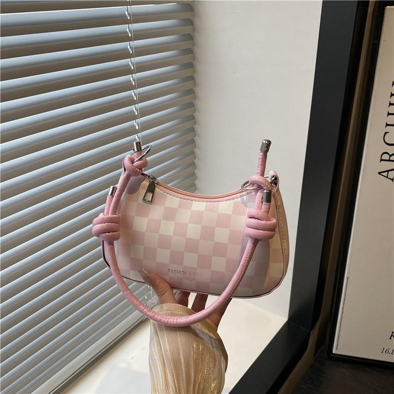 Summer New Popular Plaid Handbag 2025 Popular Versatile Messenger Bag Fashion Trend Shoulder Underarm Bag Women