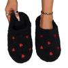 Small love warm and comfortable winter indoor home flat bottom bag head simple soft bottom cotton slippers