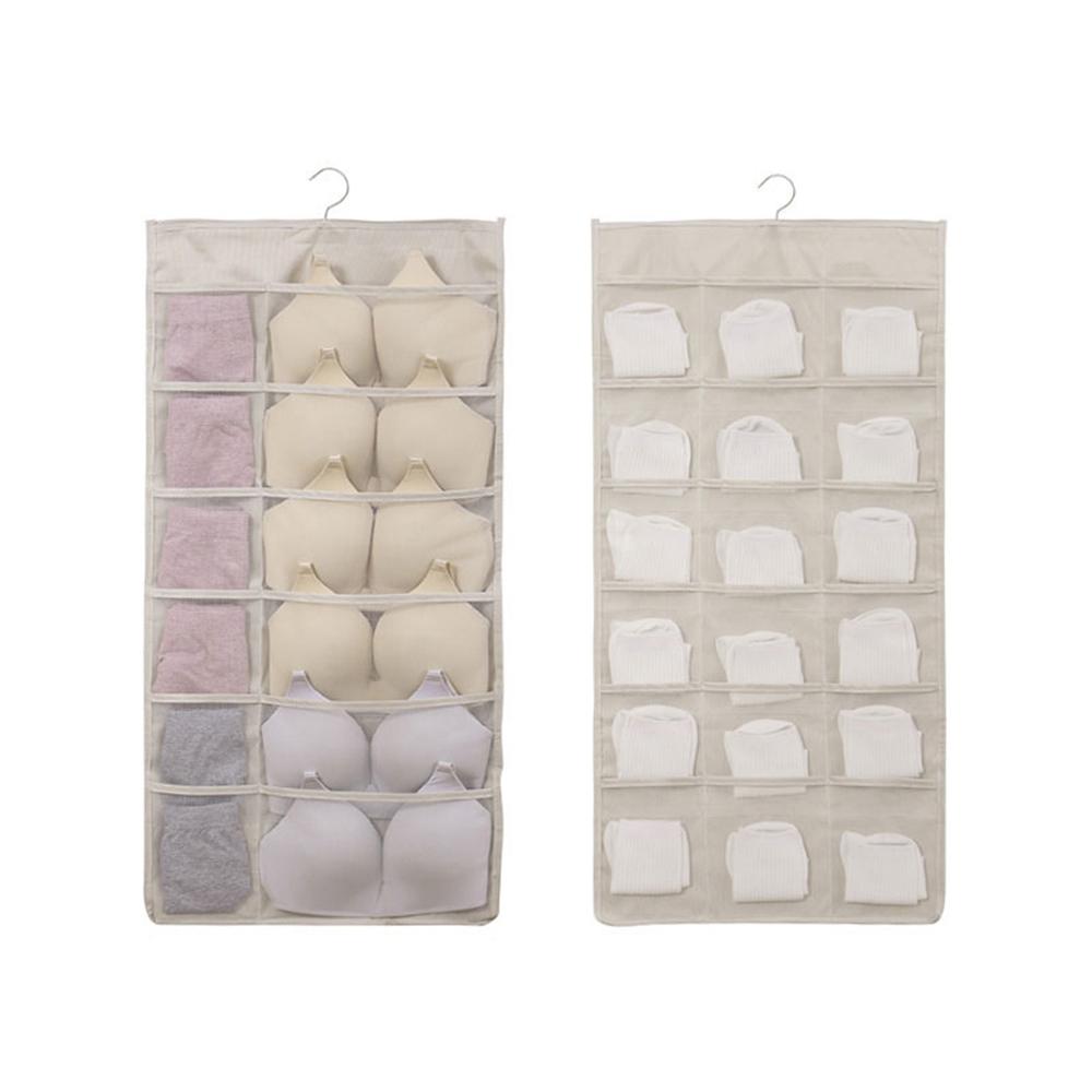 1PC Underwear Storage Bag Household Wall Hanging Sock Storage Bag Wardrobe Double-Sided Storage Bag