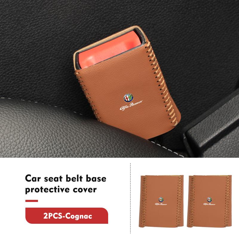 YMSOV1 Car Seatbelt Buckle Cover Protector Cover Anti-scratch Cover For Alfa Romeo Giulietta GT 159 147 156 Mito Brera Giulia Spider F1