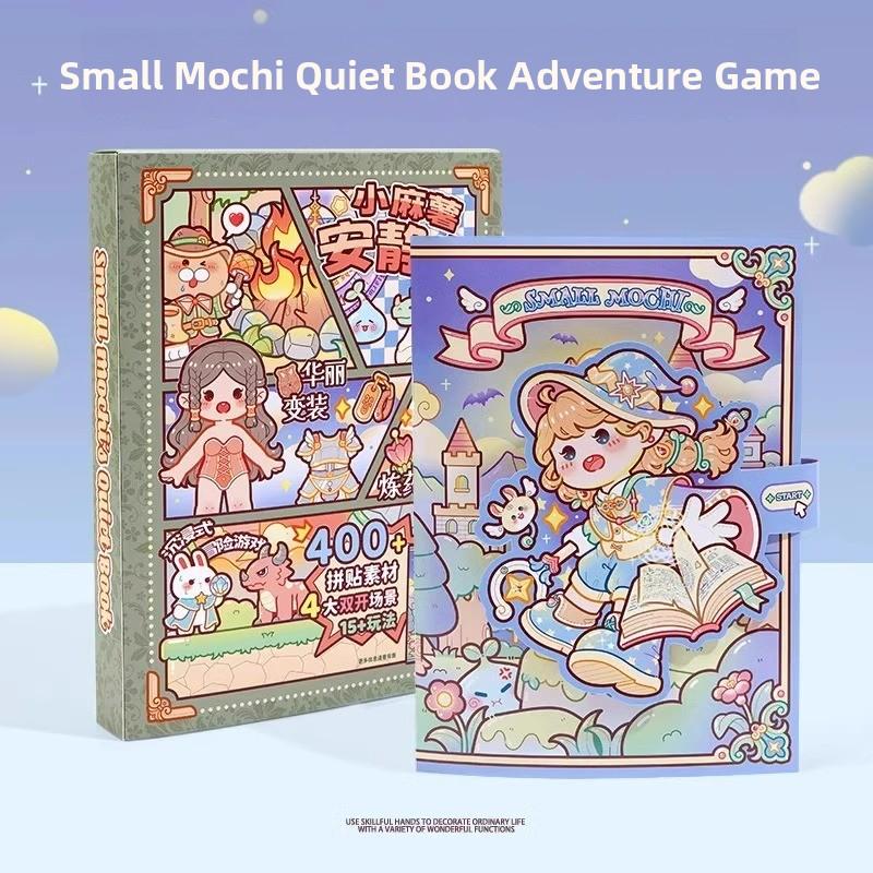 Small Mochi Quiet Book Ancient Style Dress-Up Stickers 3D Book DIY Toys for Girls Changeable Costume Puzzle Book