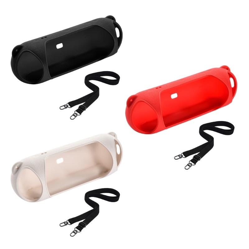 Portable Loudspeaker Silicone Case Protective Cover Skin for Dustproof and Shockproof Sleeve with Strap belt