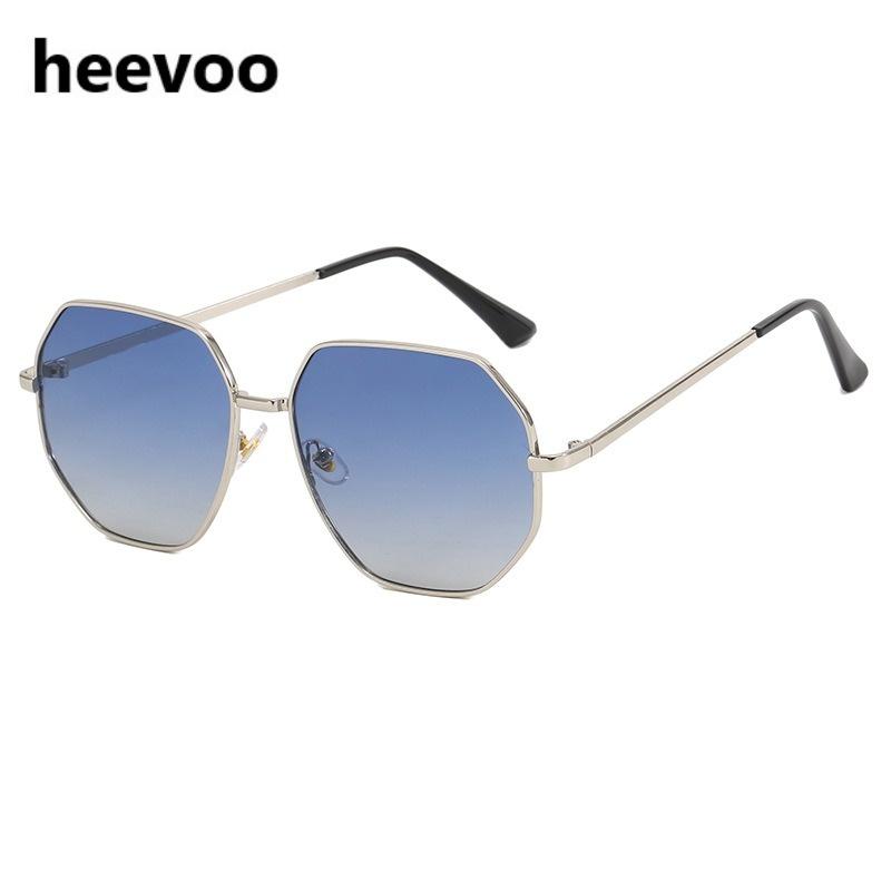 Oversized Round Sunglasses Women Men Steampunk UV400 Polygons Eyewear For Driving Outdoor Sun Shades