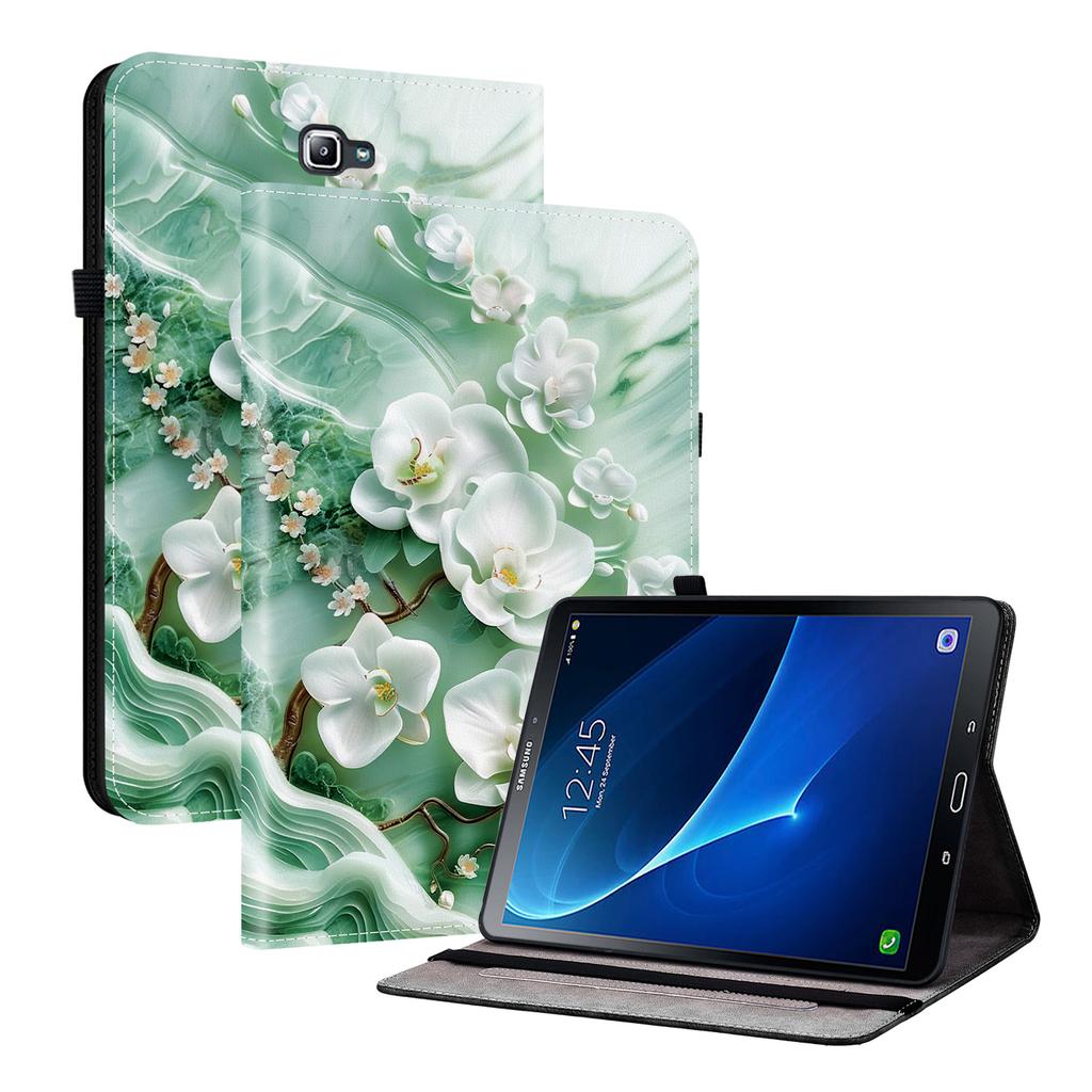 PU Leather Tablet Case for Samsung Galaxy Tab A 10.1 (2016)-11 Styles! Durable,with 2 Stand Slots,Pencil Holder & Card Slots,Flexible TPU Back Cover