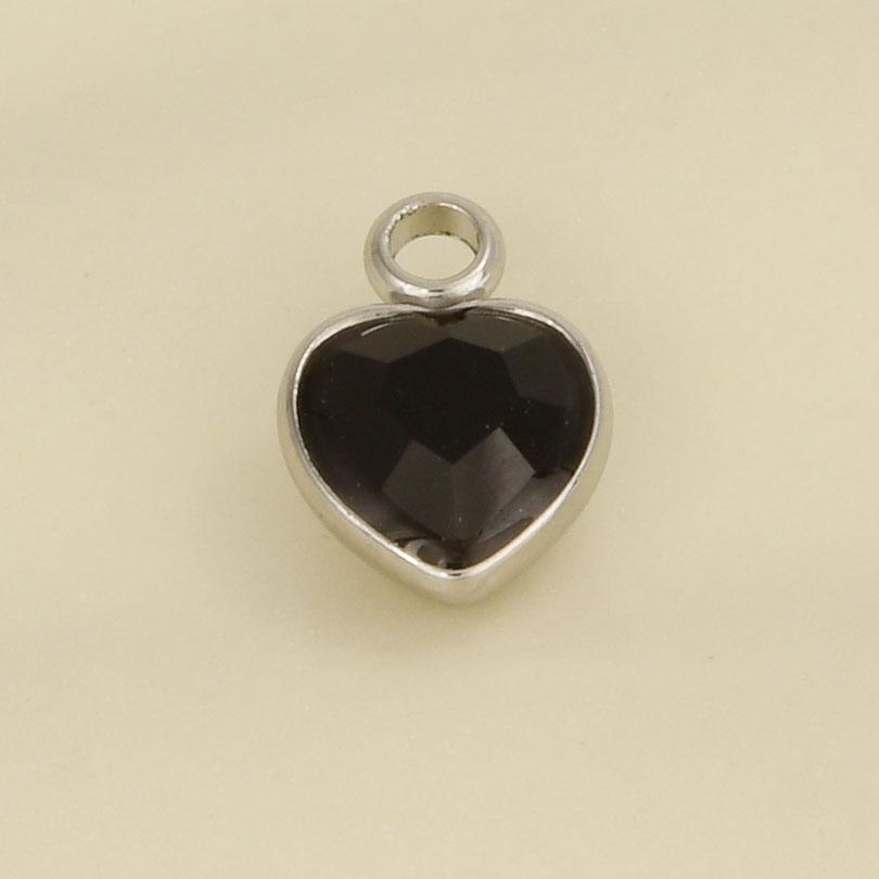Elegant Girl Pendant Rhinestone Love Stainless Steel Pendants For Jewelry Making Supplies Heart Charm Pendant Handmade Bracelets