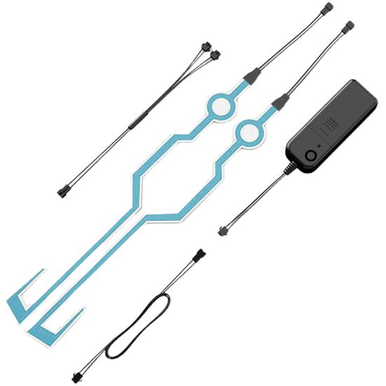 

Шлем EL Strip Мигающая водонепроницаемая ABS Светоотражающая светодиодная лента светло-синий